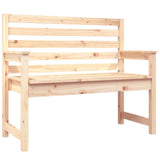 Garden Bench 109x48x91.5 cm Solid Wood Pine - Front View