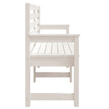 Garden Bench White 159.5x48x91.5 cm Solid Wood Pine