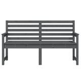 Garden Bench Grey 159.5x48x91.5 cm Solid Wood Pine - Top-Down View