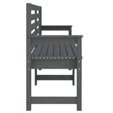 Garden Bench Grey 159.5x48x91.5 cm Solid Wood Pine - 45-Degree Angle