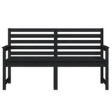 Garden Bench Black 159.5x48x91.5 cm Solid Wood Pine - Top-Down View
