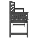Garden Bench Grey 203.5x48x91.5 cm Solid Wood Pine - 45-Degree Angle