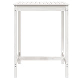 Garden Table White 82.5x82.5x110 cm Solid Wood Pine - Top-Down View