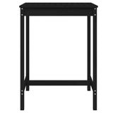 Garden Table Black 82.5x82.5x110 cm Solid Wood Pine - Top-Down View