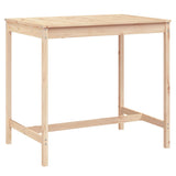 Garden Table 121x82.5x110 cm Solid Wood Pine - Front View