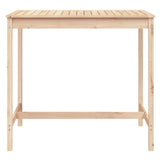 Garden Table 121x82.5x110 cm Solid Wood Pine - Top-Down View