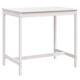 Garden Table White 121x82.5x110 cm Solid Wood Pine