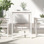 Garden Table White 121x82.5x110 cm Solid Wood Pine