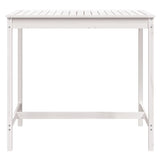 Garden Table White 121x82.5x110 cm Solid Wood Pine - Top-Down View