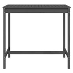 Garden Table Grey 121x82.5x110 cm Solid Wood Pine