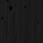 Garden Table Black 121x82.5x110 cm Solid Wood Pine