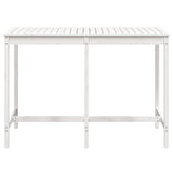 Garden Table White 159.5x82.5x110 cm Solid Wood Pine - Top-Down View