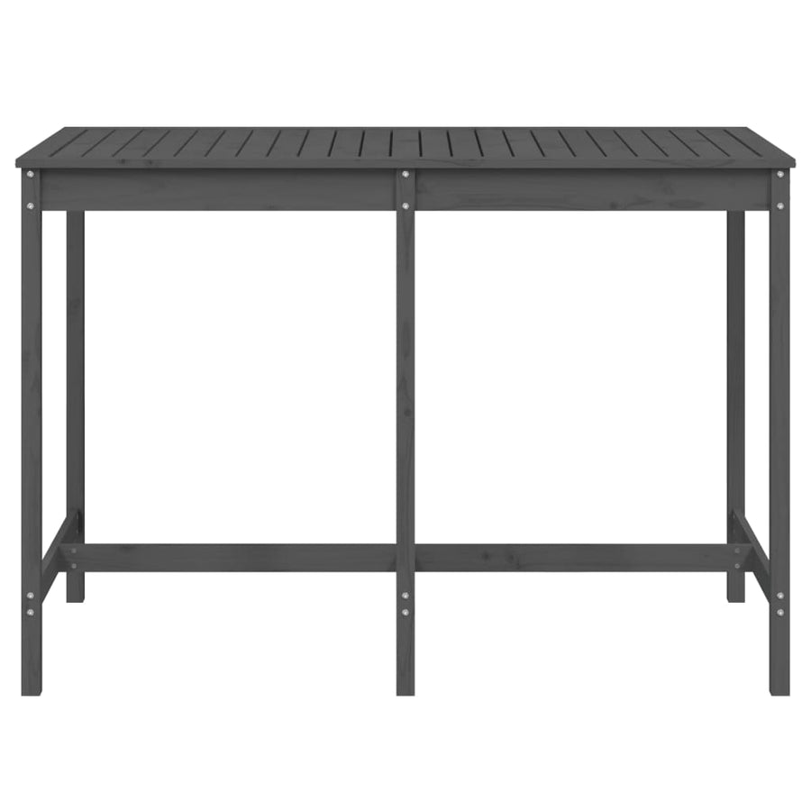 Garden Table Grey 159.5x82.5x110 cm Solid Wood Pine