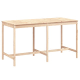 Garden Table 203.5x90x110 cm Solid Wood Pine - Front View
