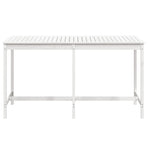 Garden Table White 203.5x90x110 cm Solid Wood Pine