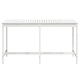 Garden Table White 203.5x90x110 cm Solid Wood Pine - Top-Down View