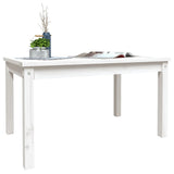 Garden Table White 82.5x50.5x45 cm Solid Wood Pine - Top-Down View