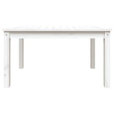 Garden Table White 82.5x50.5x45 cm Solid Wood Pine - 45-Degree Angle