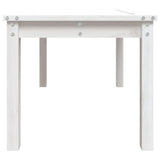 Garden Table White 82.5x50.5x45 cm Solid Wood Pine - Rear View