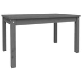 Garden Table Grey 82.5x50.5x45 cm Solid Wood Pine - Front View