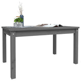 Garden Table Grey 82.5x50.5x45 cm Solid Wood Pine - Top-Down View