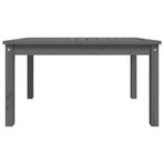 Garden Table Grey 82.5x50.5x45 cm Solid Wood Pine