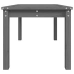 Garden Table Grey 82.5x50.5x45 cm Solid Wood Pine