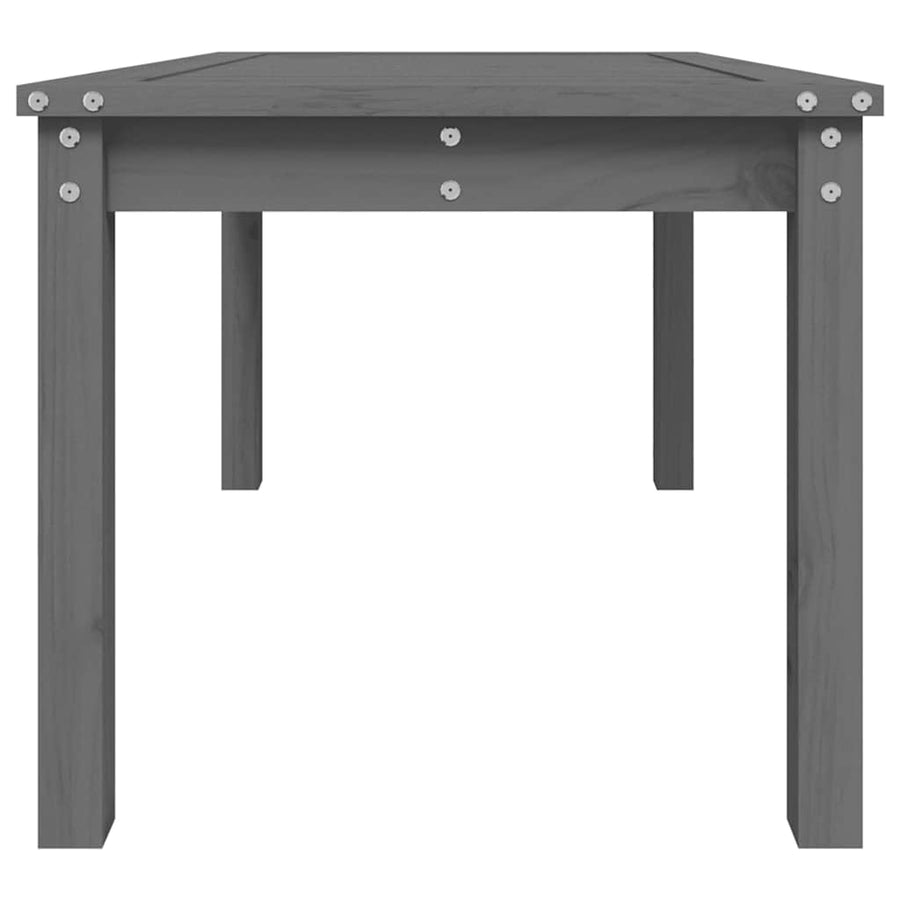 Garden Table Grey 82.5x50.5x45 cm Solid Wood Pine