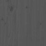 Garden Table Grey 82.5x50.5x45 cm Solid Wood Pine - Close-Up Angle
