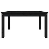 Garden Table Black 82.5x50.5x45 cm Solid Wood Pine