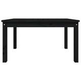 Garden Table Black 82.5x50.5x45 cm Solid Wood Pine - 45-Degree Angle