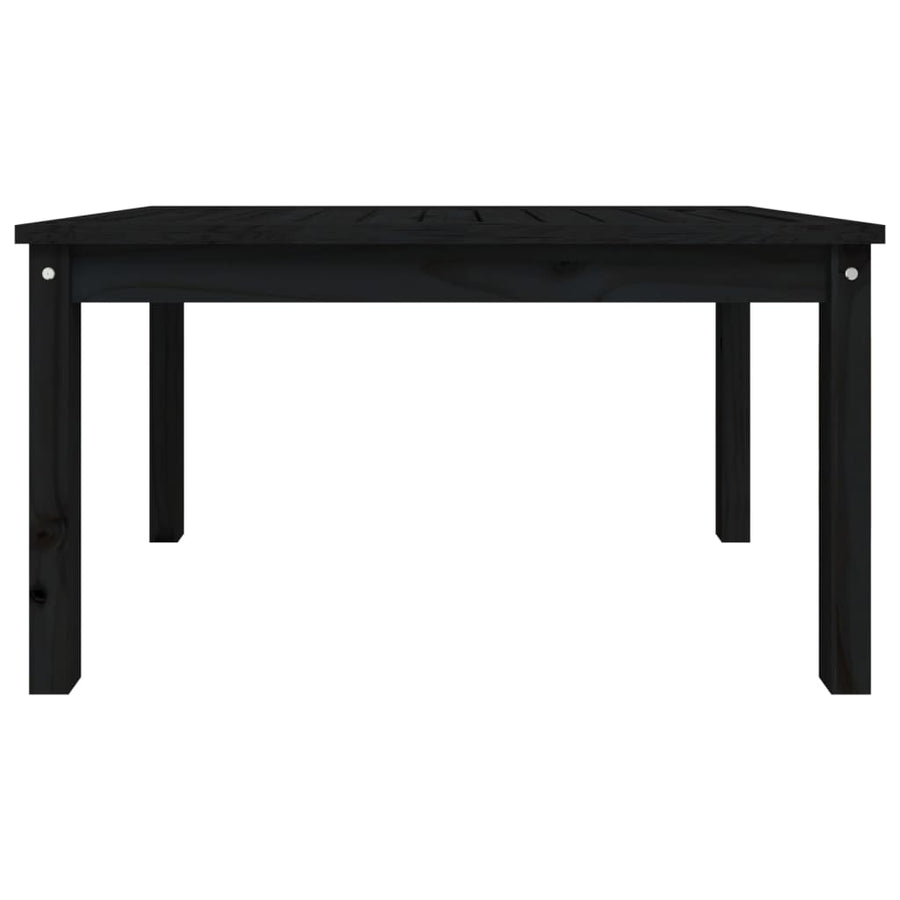 Garden Table Black 82.5x50.5x45 cm Solid Wood Pine
