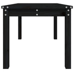 Garden Table Black 82.5x50.5x45 cm Solid Wood Pine