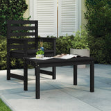 Garden Table Black 82.5x50.5x45 cm Solid Wood Pine