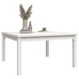 Garden Table White 82.5x82.5x45 cm Solid Wood Pine - Top-Down View