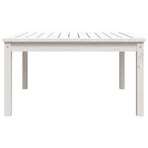 Garden Table White 82.5x82.5x45 cm Solid Wood Pine
