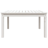 Garden Table White 82.5x82.5x45 cm Solid Wood Pine - 45-Degree Angle