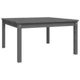 Garden Table Grey 82.5x82.5x45 cm Solid Wood Pine - Front View