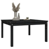 Garden Table Black 82.5x82.5x45 cm Solid Wood Pine - Top-Down View