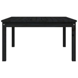 Garden Table Black 82.5x82.5x45 cm Solid Wood Pine - 45-Degree Angle