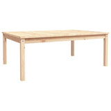 Garden Table 121x82.5x45 cm Solid Wood Pine - Front View