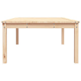 Garden Table 121x82.5x45 cm Solid Wood Pine - Rear View