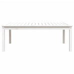 Garden Table White 121x82.5x45 cm Solid Wood Pine