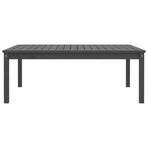 Garden Table Grey 121x82.5x45 cm Solid Wood Pine