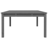 Garden Table Grey 121x82.5x45 cm Solid Wood Pine