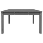 Garden Table Grey 121x82.5x45 cm Solid Wood Pine