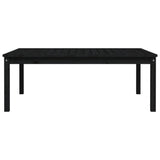 Garden Table Black 121x82.5x45 cm Solid Wood Pine - 45-Degree Angle
