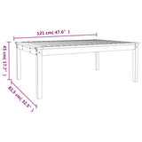 Garden Table 121x82.5x45 cm Solid Wood Douglas - Low Angle