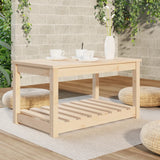 Garden Table 82.5x50.5x45 cm Solid Wood Pine - Side View