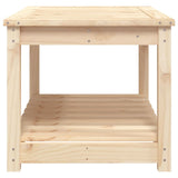 Garden Table 82.5x50.5x45 cm Solid Wood Pine - Rear View